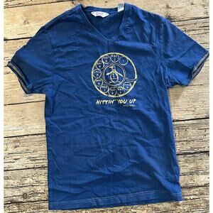 Penguin by Munsingwear Men’s Size S Navy Blue V-Neck Casual Short Sleeve T Shirt
